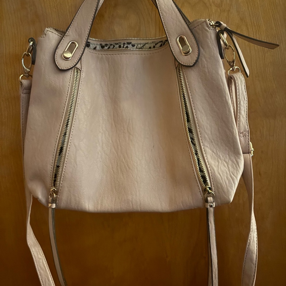 Jessica Simpson Pink Shoulder Bag with Chain Detail